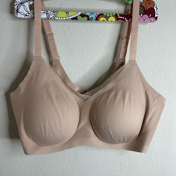 Sold HoneyLove CrossOver wireless Bra tan size 3X NWT - Picture 2 of 6